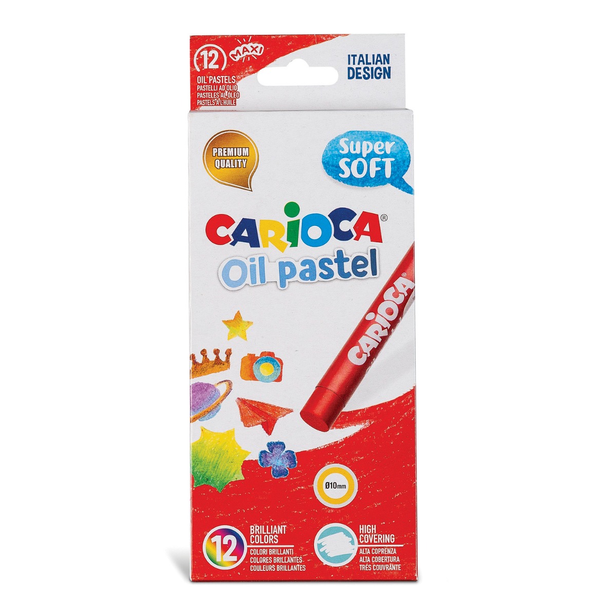 Set 12 Creioane Cerate Carioca Oil Pastel Maxi