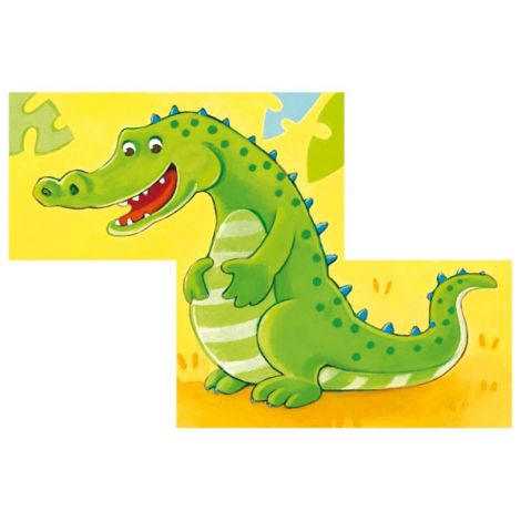 Puzzle Animale Salbatice Goki | Lemn Educativ 2+ - imagine 4