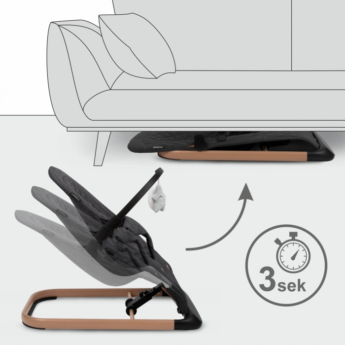 Balansoar Kidwell Laro Wooden Black Sigur și Confortabil - imagine 5