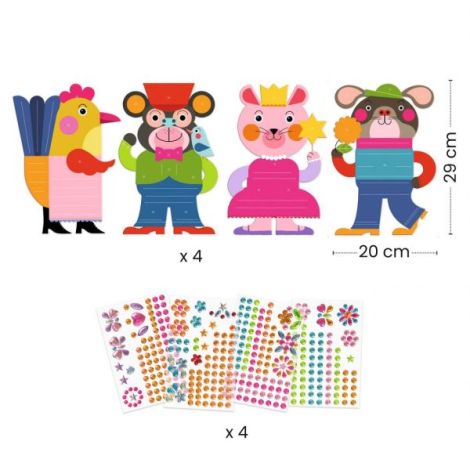 Djeco Decorat Strasuri - Joc Creativ Animale - imagine 5