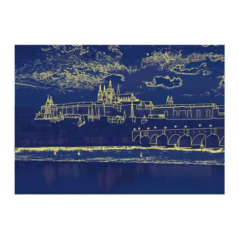 Puzzle Neon Castelul Praga 1000 Piese Dinotoys - imagine 3