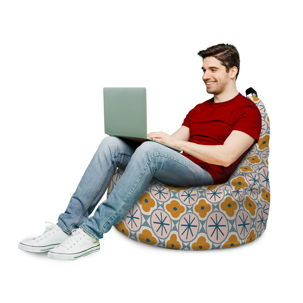 Fotoliu Bean Bag Updeco Geometric Flowers - imagine 3