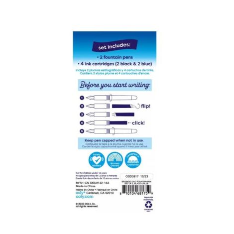 Stilouri Splendid Duo Ooly - Set 2 Stilouri + 4 Rezerve - imagine 5
