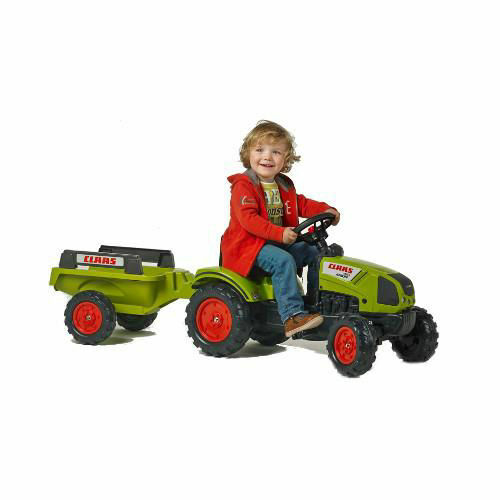 Tractor Claas Falk cu Pedale și Remorcă - Jucărie Ext - imagine 2