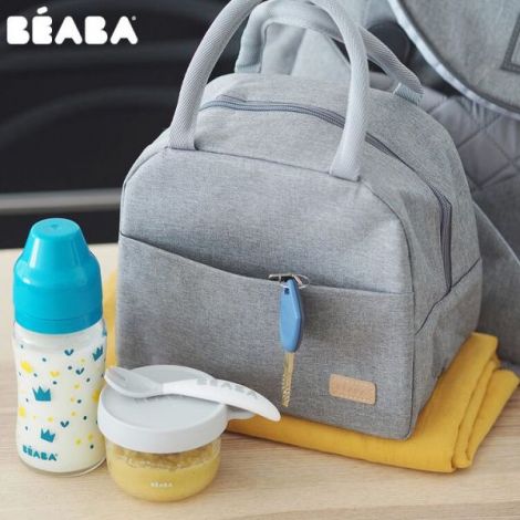 Geanta Izotermă Beaba Heather Grey - Mâncare Proaspătă - imagine 5