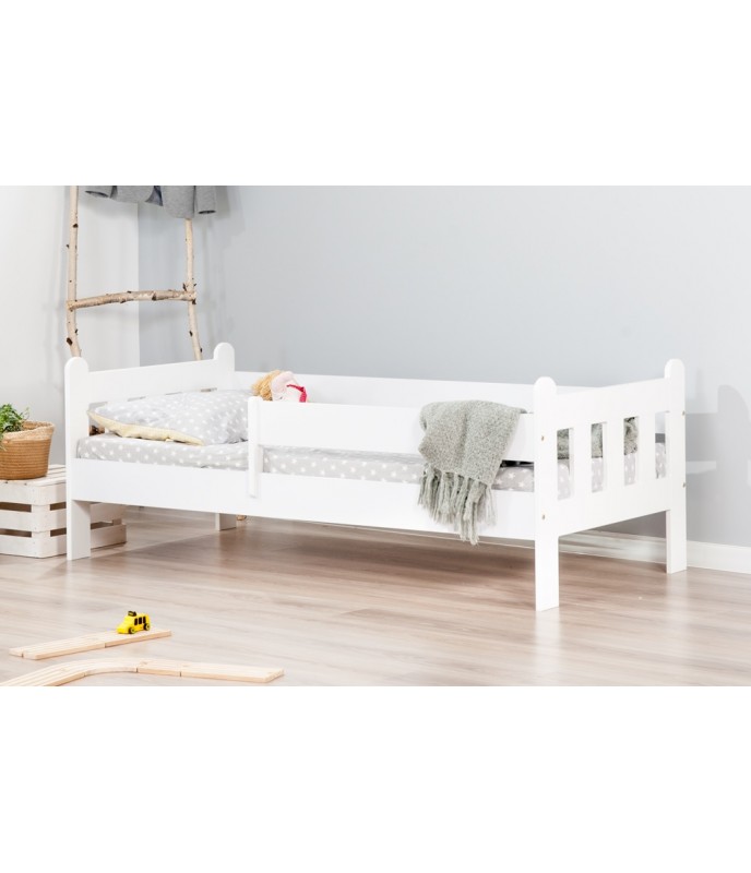Patut Stas Alb Nichiduta cu Laterala Protecție 140x70 - imagine 3