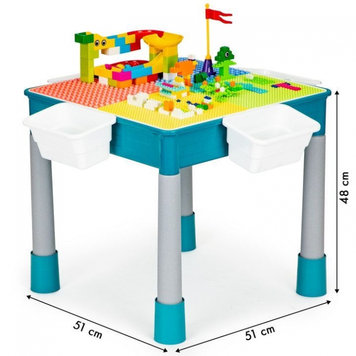 Masuta de joaca Ecotoys cu depozitare si scaun - imagine 3