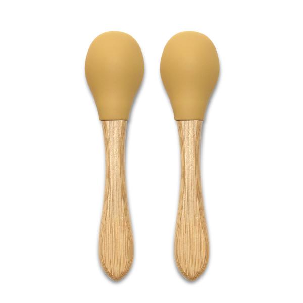 Lorelli Set 2 Lingurițe Silicon-Bambus pentru Bebeluși
