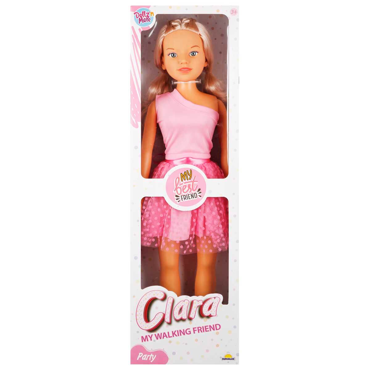 Păpușa Clara 80 cm Dollz'n More Rochie Roz