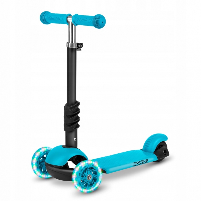 Trotineta 3 in 1 Ricokids Buggy Albastru cu Scaunel și LED