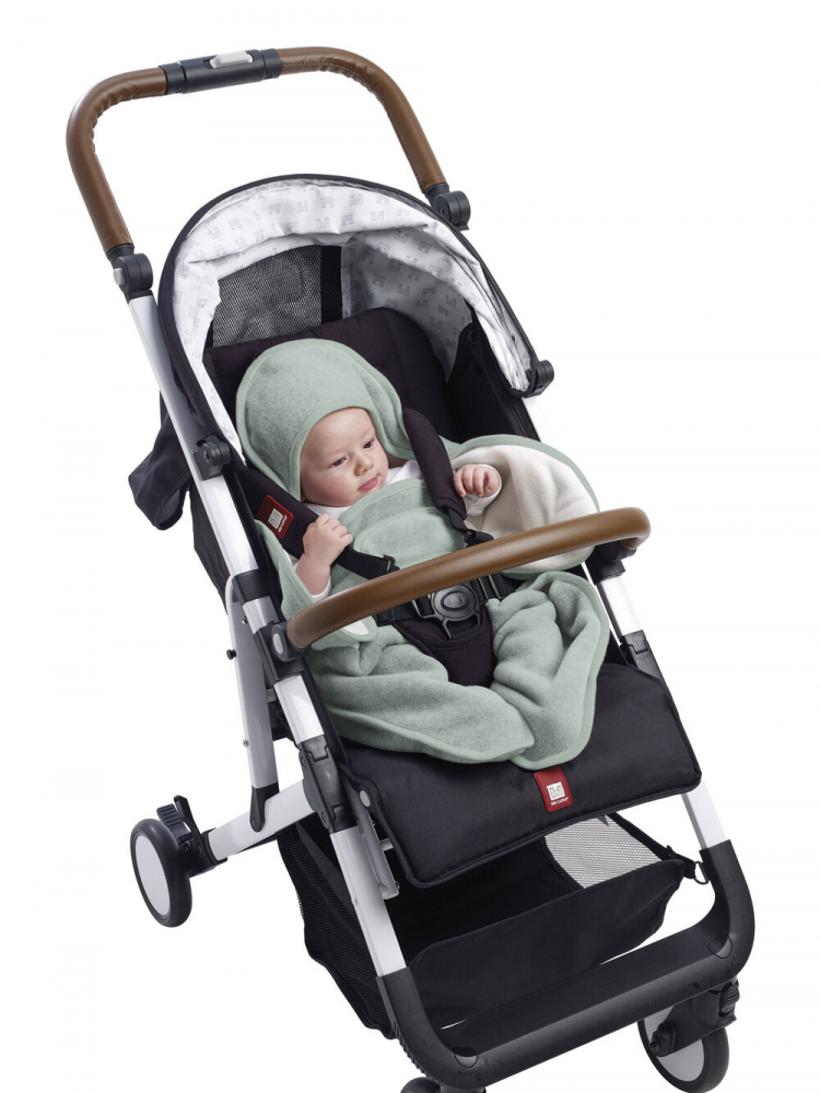 BabyNomade Sage Green - Paturica Infasat 0-6 Luni - imagine 2