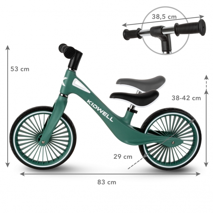 Kidwell NIX Verde - Bicicletă fără pedale - imagine 8