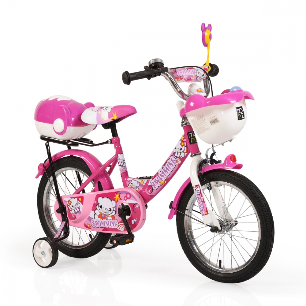 Bicicleta Moni Swimming Pink 16" cu accesorii - imagine 2