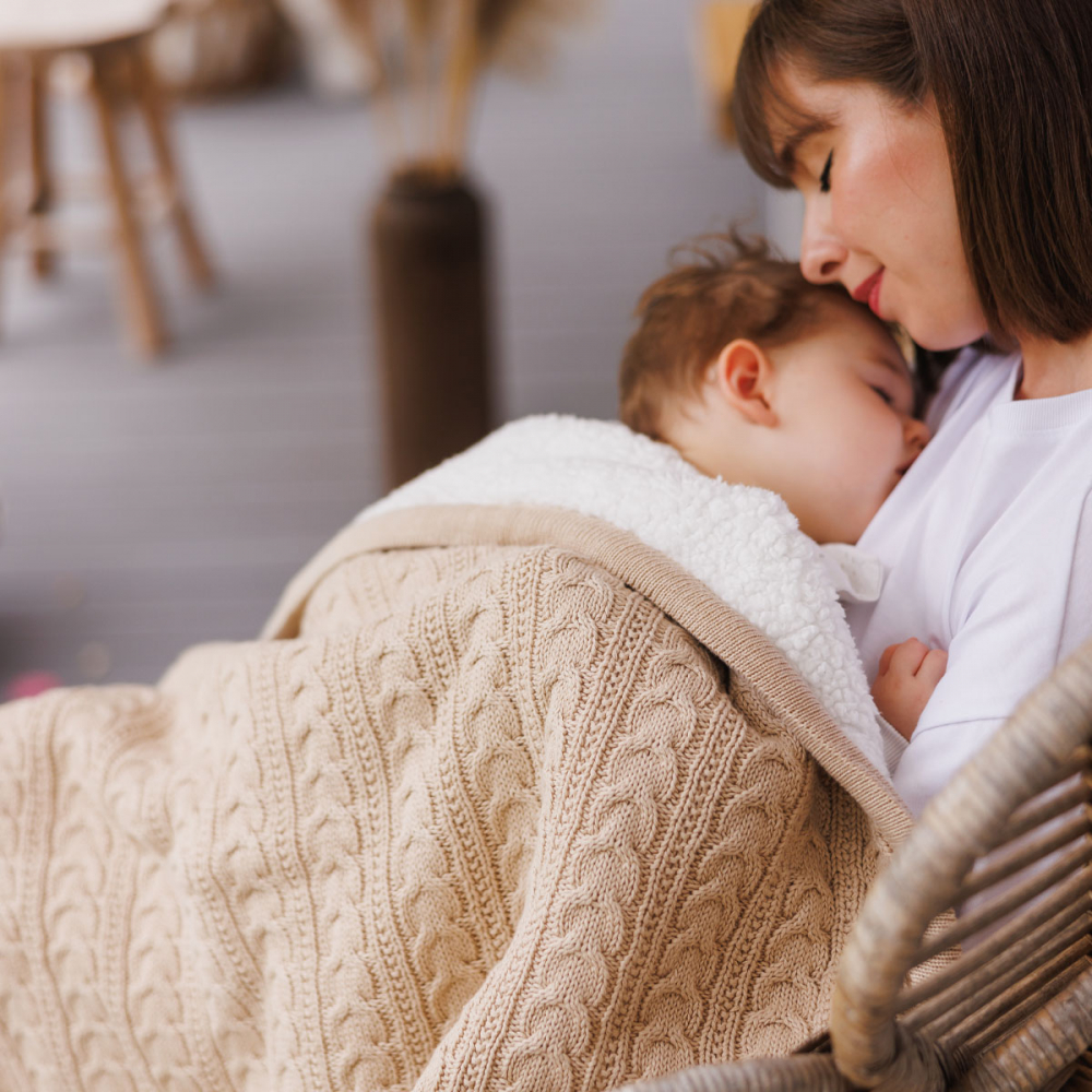 Paturica Babyono Bej | Confort Termic Premium - imagine 4