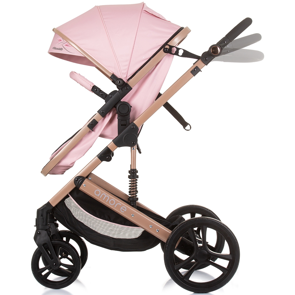Carucior Chipolino Amore 2in1 Flamingo, Landou + Scaun - imagine 4