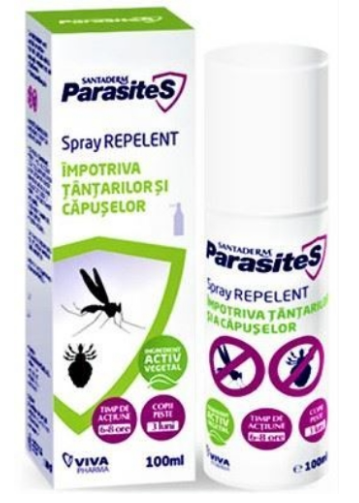 Spray Repelent Tantari si Capuse Santaderm, 100ml - imagine 2