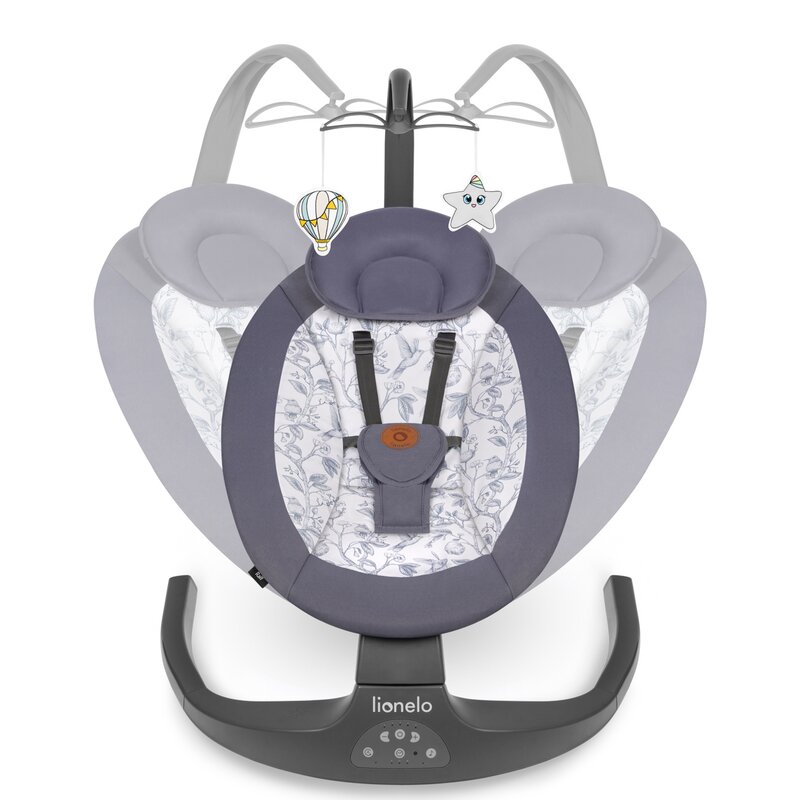 Balansoar Lionelo Ralf 2in1 Electric Gri/Alb - imagine 2