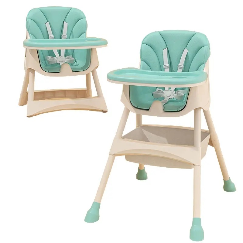 Scaun de masa 2in1 Little Mom Modern Green - imagine 8