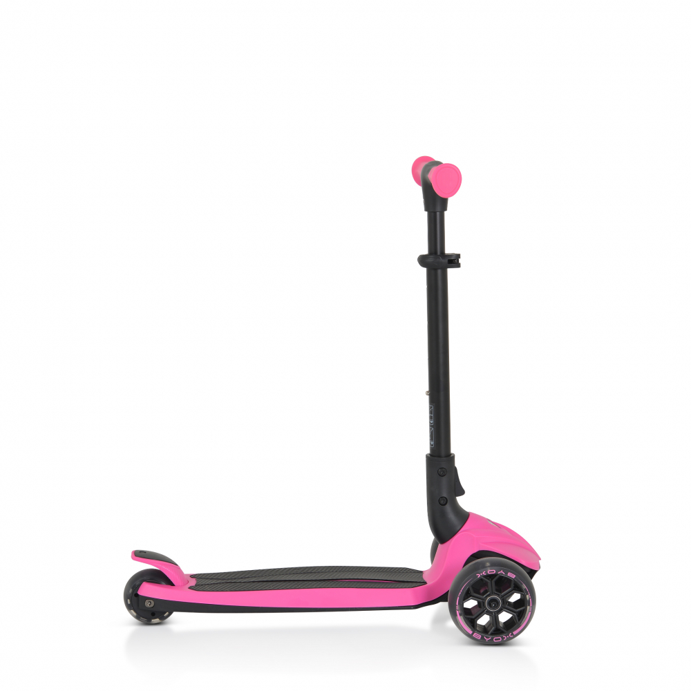 Trotineta Byox Bolt Pink Pliabila, LED, 3 Ani+ - imagine 3