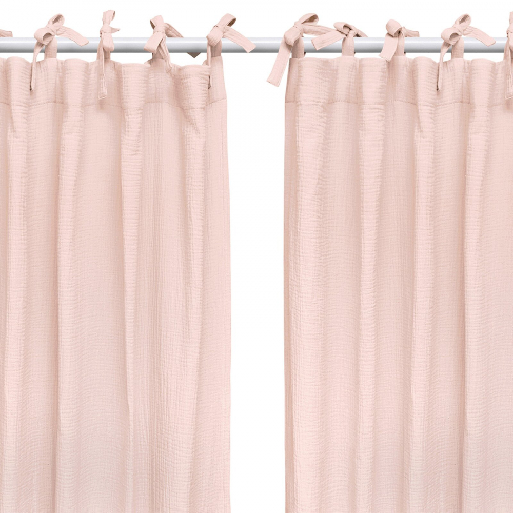 Draperii Little Amy Muselină Organică Somon - imagine 2