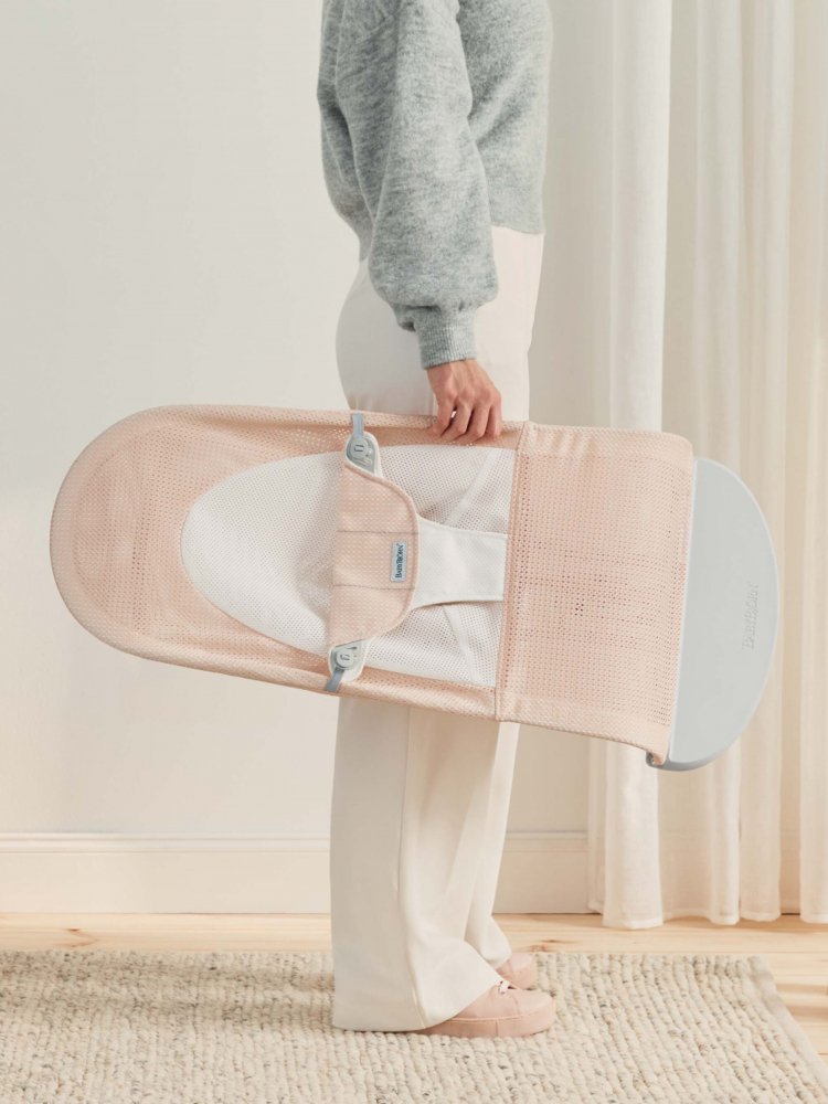 Balansoar Baby Bjorn Balance Soft, Pearly Pink/White - imagine 2