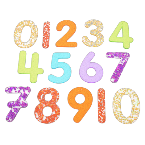 Set 14 Numere Glitter Tickit - Jucărie Educativă