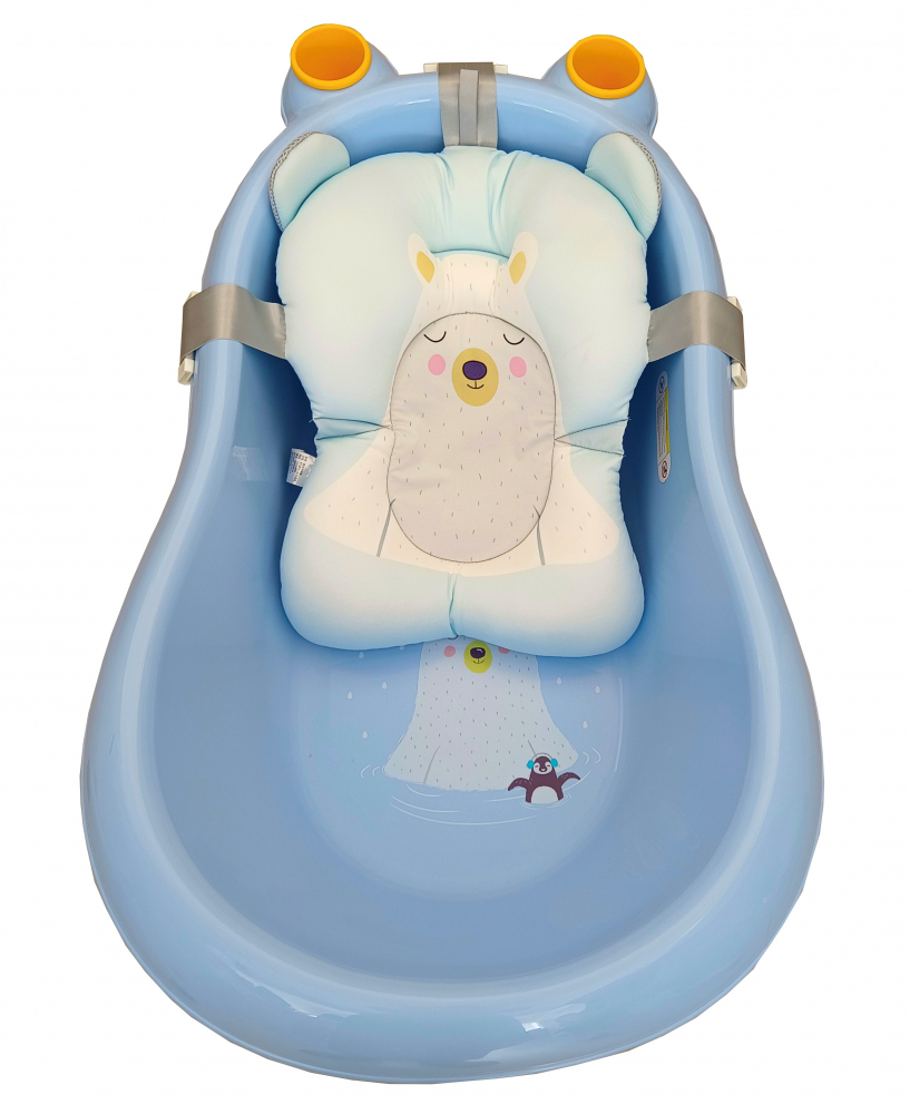 Cadită Little Mom cu hamac și termometru Sky Blue - imagine 12