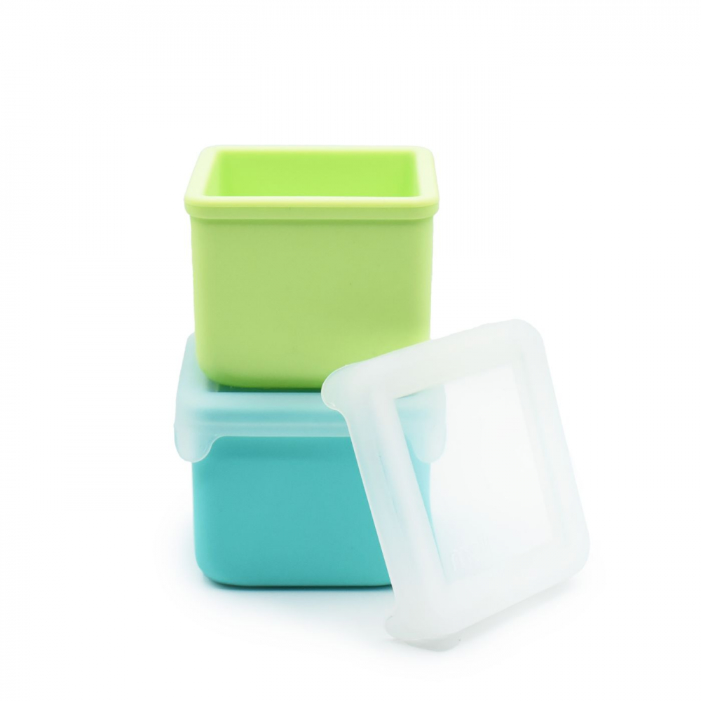 Set 2 Recipiente Melii Silicon Blue Lime - imagine 2