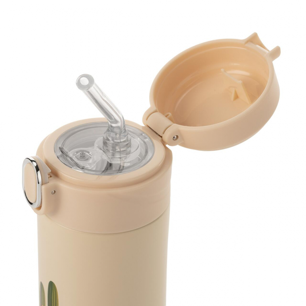 Sticlă cu pai Reer 350ml Inox Alb-Crem - imagine 5