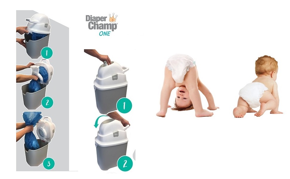 Cos Ermetic Scutece Diaper Champ One Pink - imagine 4