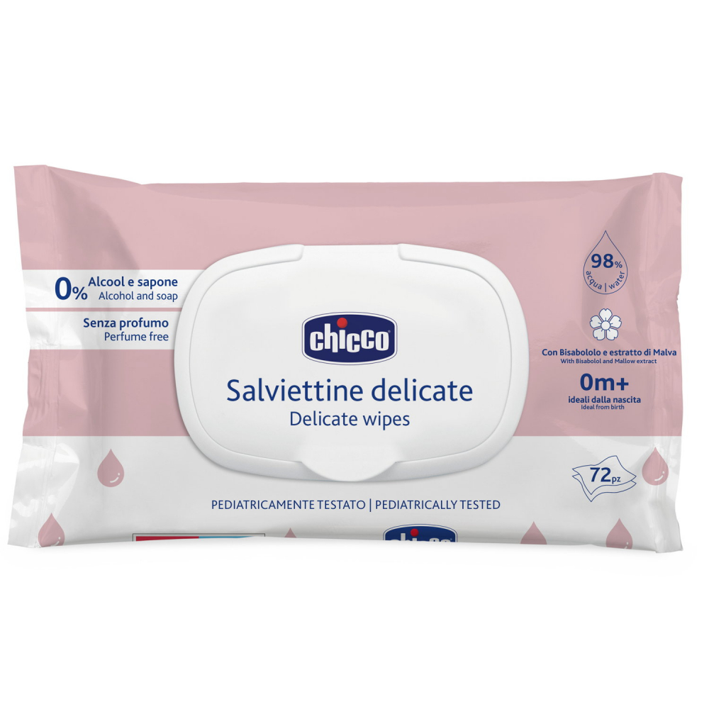 Servetele umede Chicco 72buc, fără alcool, 0+ - imagine 4