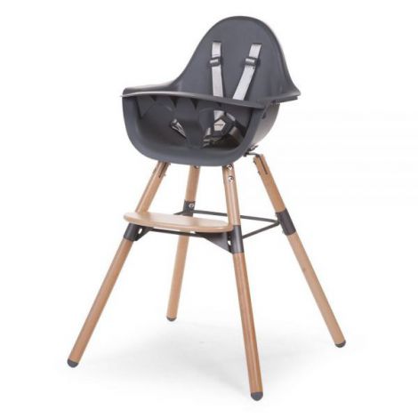 Scaun de masa Childhome Evolu 2 Natural Antracit