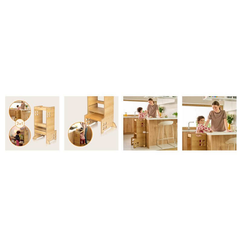 Turn Montessori Lionelo Cass Natur | 3 în 1 - imagine 3