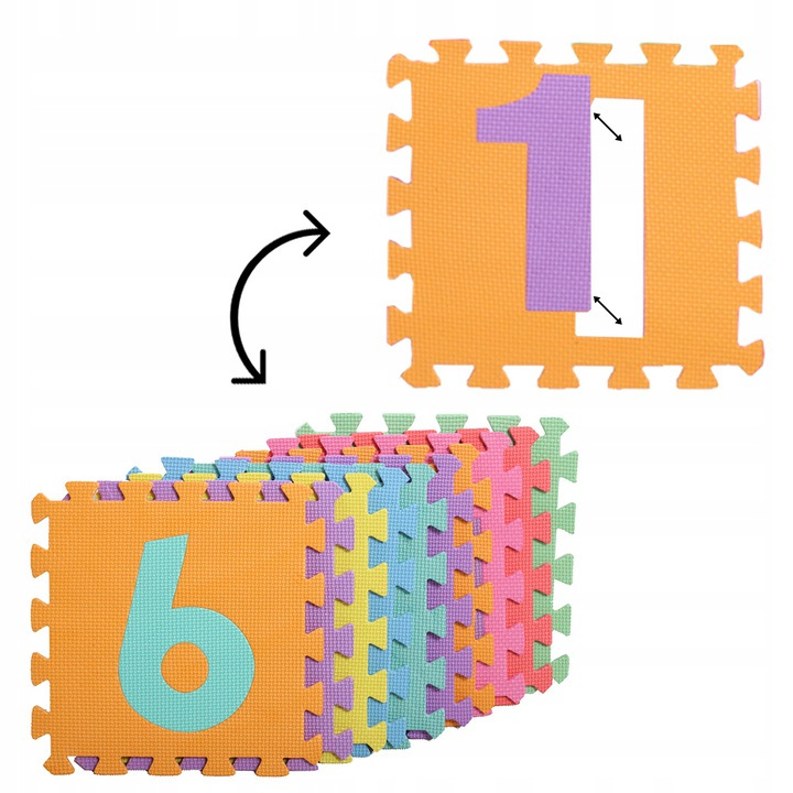 Covor Puzzle Spuma Cifre Malplay - imagine 6