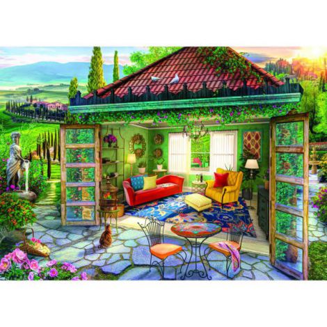 Puzzle Ravensburger Oaza Toscana 1000 piese Relaxare - imagine 2