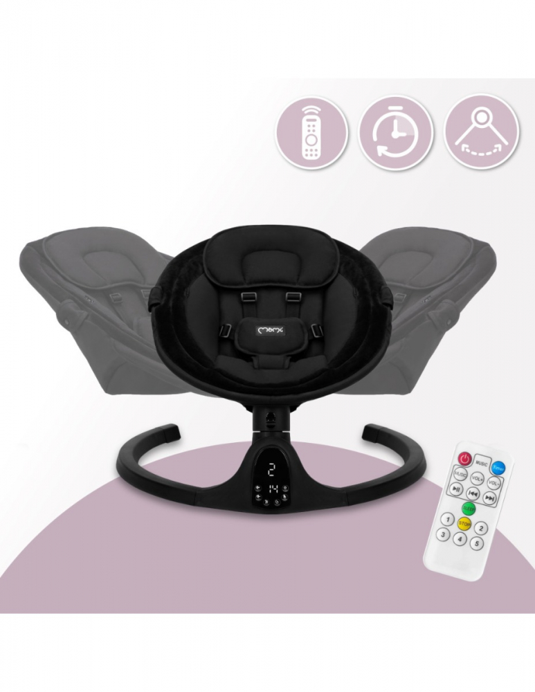 Balansoar Electric Momi Kenani Black, 0-9 kg