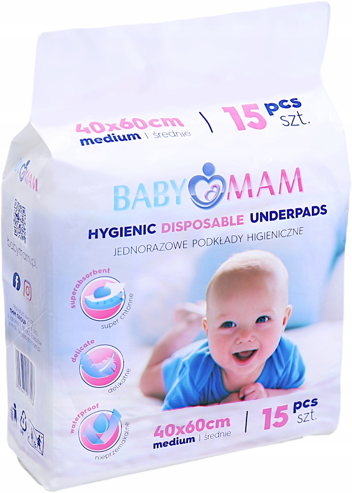 Set 15 aleze BabyMam impermeabile, 40x60 cm - imagine 7