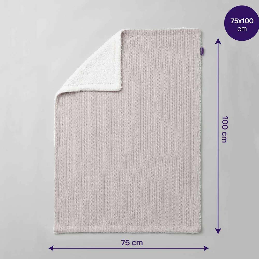 Paturica Clevamama Lux Sherpa Grey 75x100 cm - imagine 3