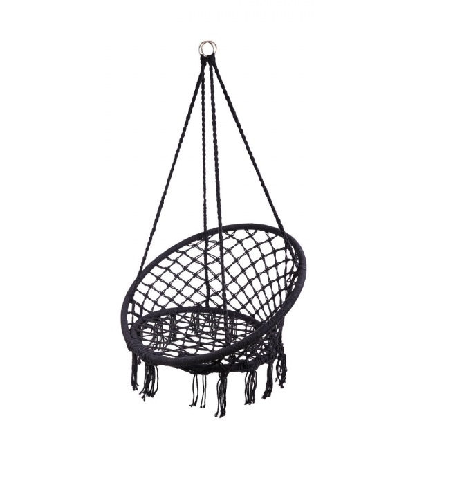 Leagan Suspendat Ikonka Black, 80 cm, Exterior/Interior - imagine 3