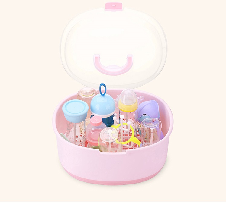 Cutie Depozitare Biberoane Little Mom Pink - imagine 7