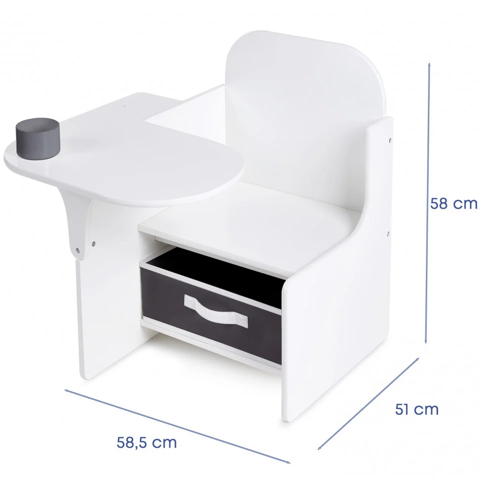 Set masuta scaun Suporto 3in1 lemn MDF - imagine 5
