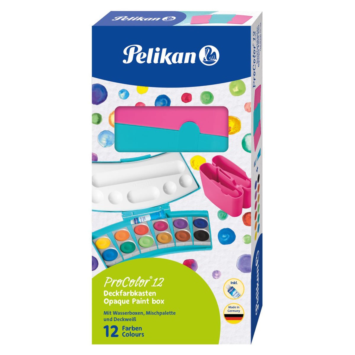 Acuarele Pelikan ProColour, 12 culori, cu accesorii