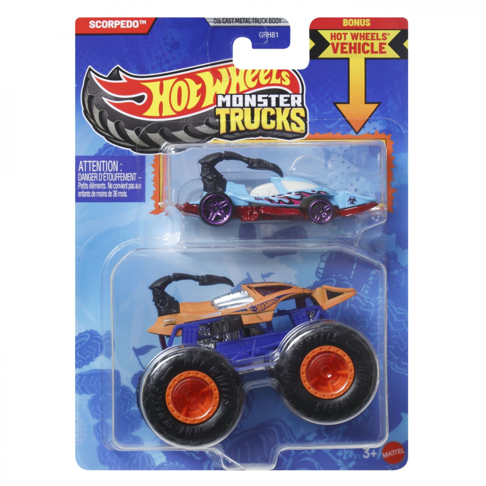 Hot Wheels Monster Truck & Scorpedo Mattel