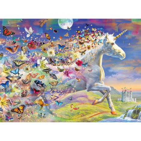 Puzzle Unicorini și Fluturi 500 piese Ravensburger - imagine 3