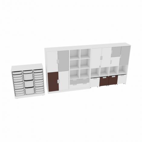 Set Mobilier Grădiniță Quadro Alb 77 Multifuncțional Moje Bambino