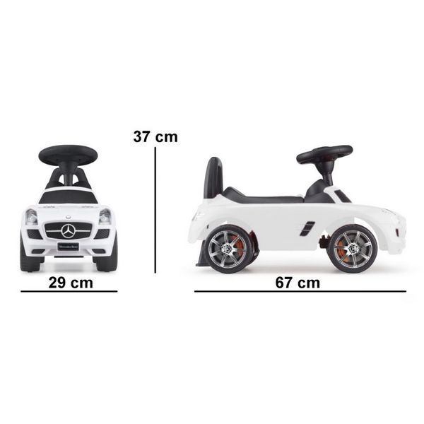 Ecotoys Masinuta Mercedes Benz SLS AMG Alb, cu Sunete - imagine 2