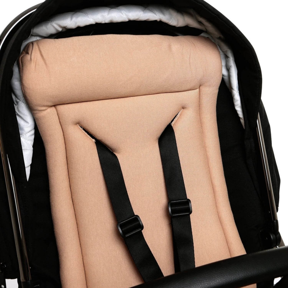 Saltea Carucior BabyJem Cushion Beige, Confort - imagine 8