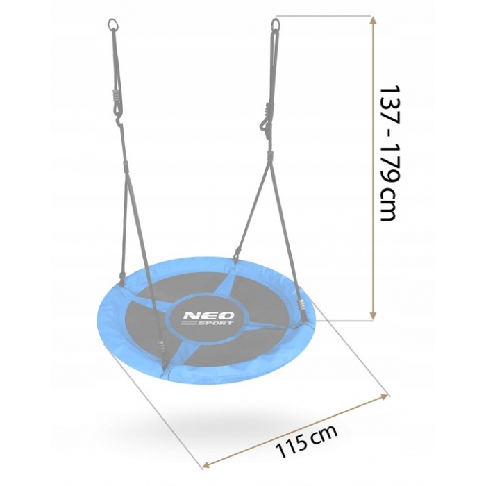 Leagan cuib Neo-Sport XXL 150kg - Albastru - imagine 7
