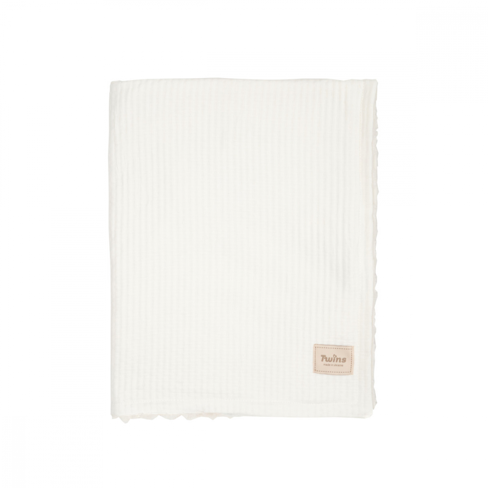 Patura Bebe Twins Velur Moale 3D Alb - imagine 2