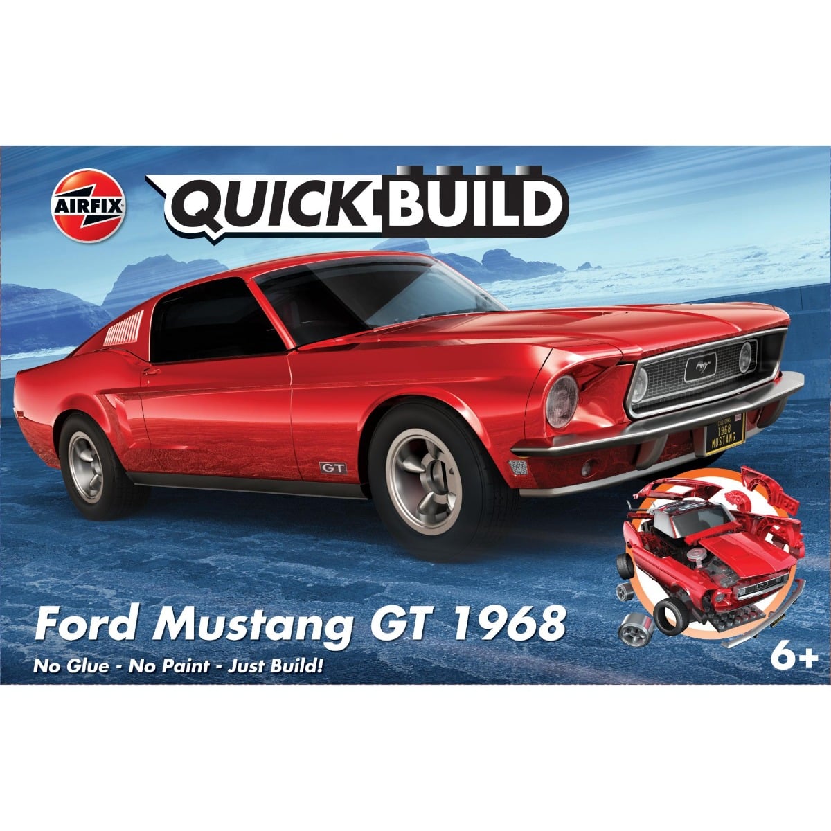 Airfix Quickbuild Ford Mustang GT 1968, 45 Piese